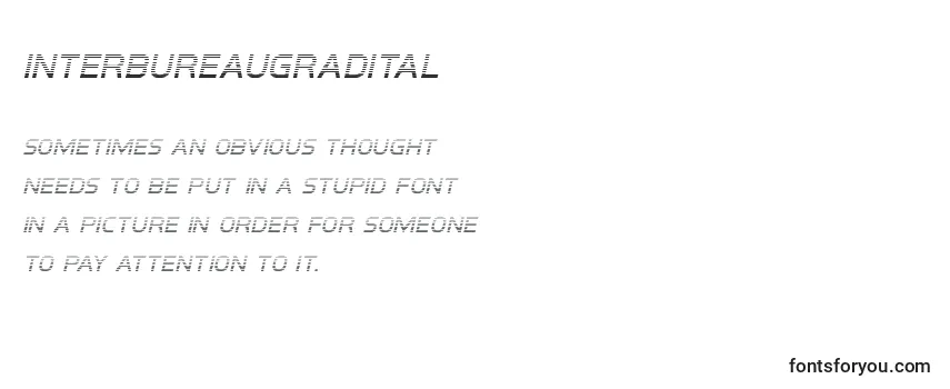 Review of the Interbureaugradital Font