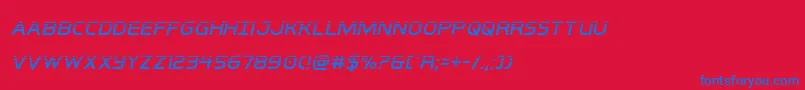 interbureauhalfital Font – Blue Fonts on Red Background