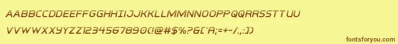 Więcej informacji o czcionce interbureauhalfital Czcionka interbureauhalfital – brązowe czcionki na żółtym tle