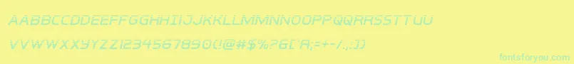 interbureauhalfital Font – Green Fonts on Yellow Background