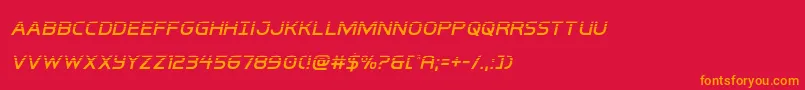 interbureauhalfital Font – Orange Fonts on Red Background