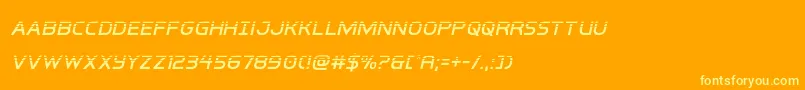 interbureauhalfital Font – Yellow Fonts on Orange Background