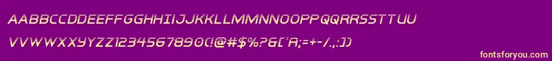 interbureauhalfital Font – Yellow Fonts on Purple Background
