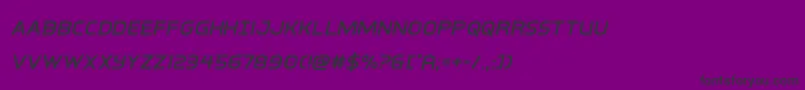 interbureauital Font – Black Fonts on Purple Background