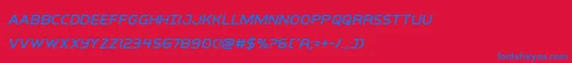 interbureauital Font – Blue Fonts on Red Background