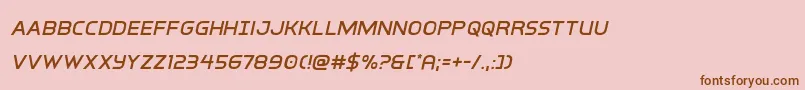 interbureauital Font – Brown Fonts on Pink Background