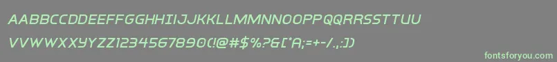 interbureauital Font – Green Fonts on Gray Background