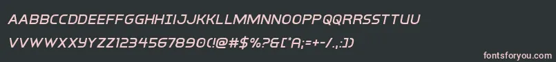interbureauital Font – Pink Fonts on Black Background
