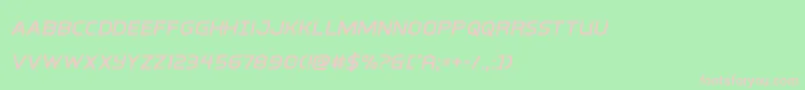 interbureauital Font – Pink Fonts on Green Background