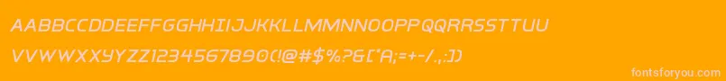 interbureauital Font – Pink Fonts on Orange Background