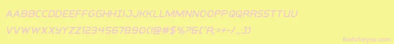interbureauital Font – Pink Fonts on Yellow Background