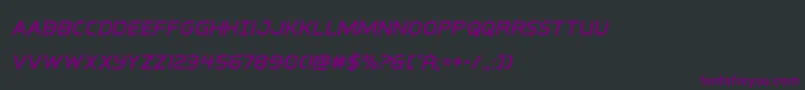 interbureauital Font – Purple Fonts on Black Background