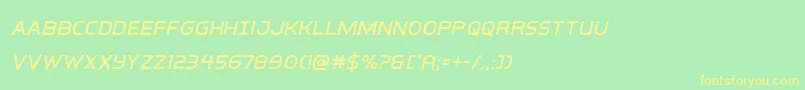 interbureauital Font – Yellow Fonts on Green Background