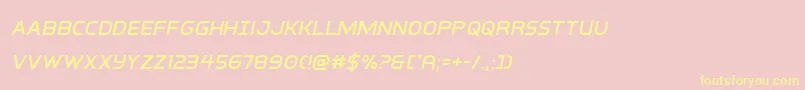 interbureauital Font – Yellow Fonts on Pink Background