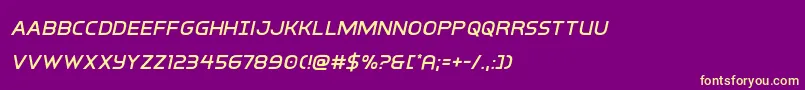 interbureauital Font – Yellow Fonts on Purple Background