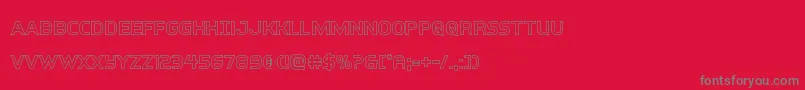 interbureauout Font – Gray Fonts on Red Background