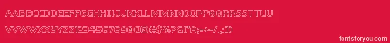 interbureauout Font – Pink Fonts on Red Background