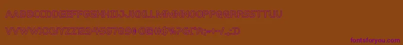 Шрифт interbureauout – фиолетовые шрифты на коричневом фоне
