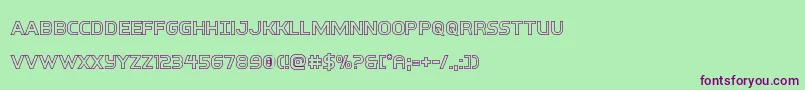 Шрифт interbureauout – фиолетовые шрифты на зелёном фоне
