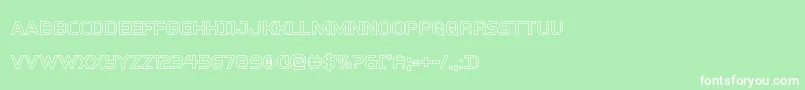 interbureauout Font – White Fonts on Green Background