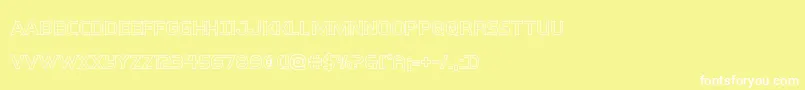 interbureauout Font – White Fonts on Yellow Background