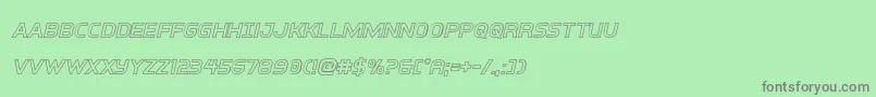 interbureauoutital Font – Gray Fonts on Green Background