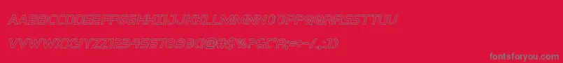 interbureauoutital Font – Gray Fonts on Red Background