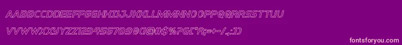 interbureauoutital Font – Pink Fonts on Purple Background