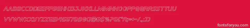 interbureauoutital Font – Pink Fonts on Red Background