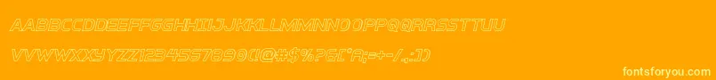 interbureauoutital Font – Yellow Fonts on Orange Background