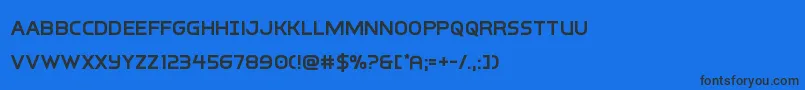 Шрифт interbureausemibold – чёрные шрифты на синем фоне