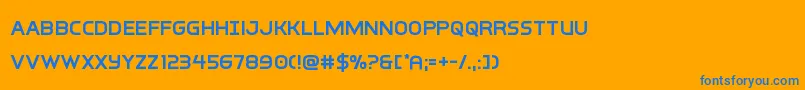 Шрифт interbureausemibold – синие шрифты на оранжевом фоне