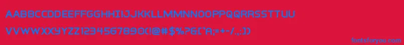 フォントinterbureausemibold – 赤い背景に青い文字
