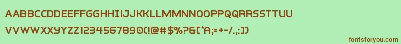 Шрифт interbureausemibold – коричневые шрифты на зелёном фоне