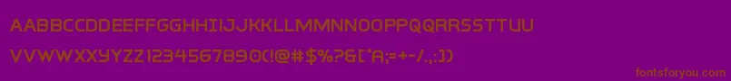 interbureausemibold-fontti – ruskeat fontit violetilla taustalla