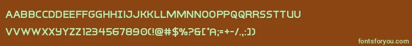 Шрифт interbureausemibold – зелёные шрифты на коричневом фоне