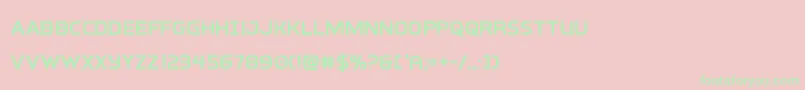 interbureausemibold Font – Green Fonts on Pink Background