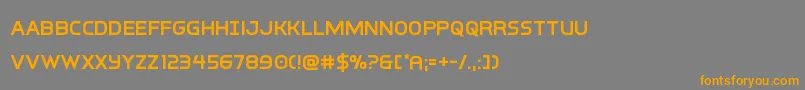 Fonte interbureausemibold – fontes laranjas em um fundo cinza