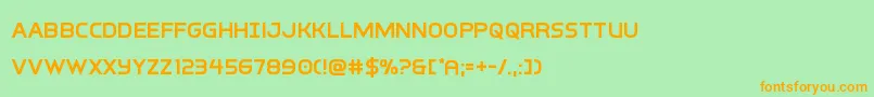 interbureausemibold Font – Orange Fonts on Green Background