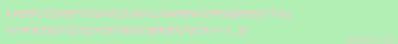 interbureausemibold-fontti – vaaleanpunaiset fontit vihreällä taustalla