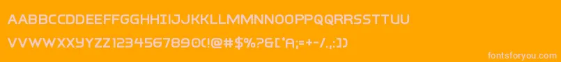 interbureausemibold-Schriftart – Rosa Schriften auf orangefarbenem Hintergrund