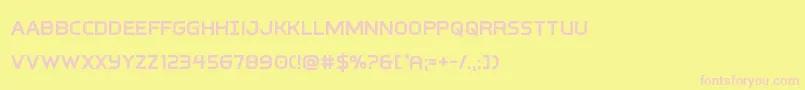 interbureausemibold Font – Pink Fonts on Yellow Background