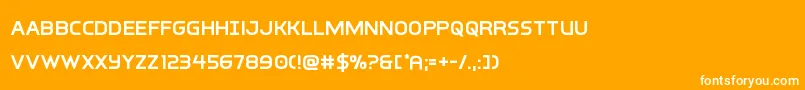 フォントinterbureausemibold – オレンジの背景に白い文字