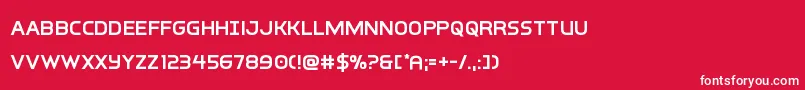 Шрифт interbureausemibold – белые шрифты на красном фоне