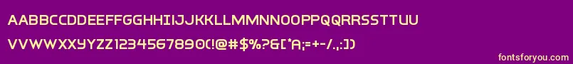 Fonte interbureausemibold – fontes amarelas em um fundo roxo