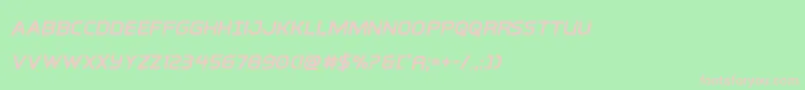 interbureausemiboldital Font – Pink Fonts on Green Background