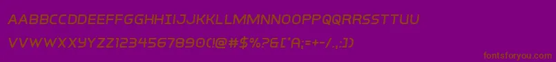 interbureausemital Font – Brown Fonts on Purple Background