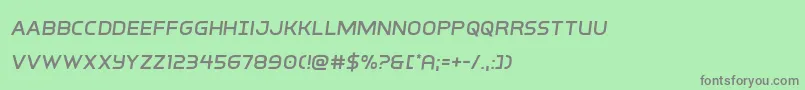 interbureausemital Font – Gray Fonts on Green Background