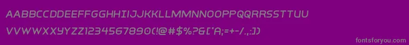 フォントinterbureausemital – 紫の背景に灰色の文字