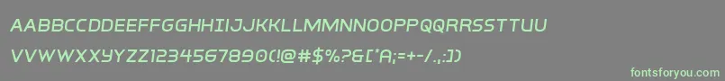 interbureausemital Font – Green Fonts on Gray Background